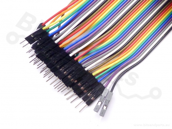 Breadboard jumper cables Dupont 20cm female/male 40PCS